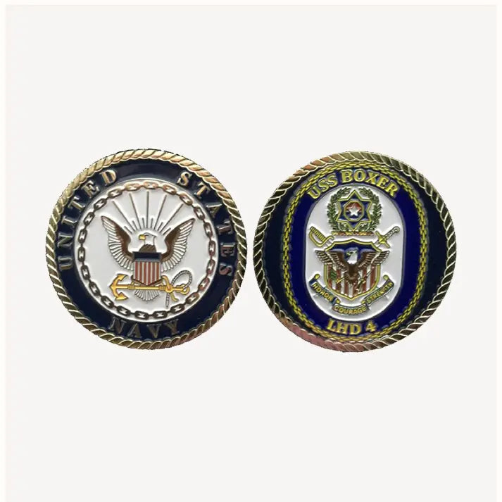 USS Boxer LHD 4 Enlisted Challenge Coin