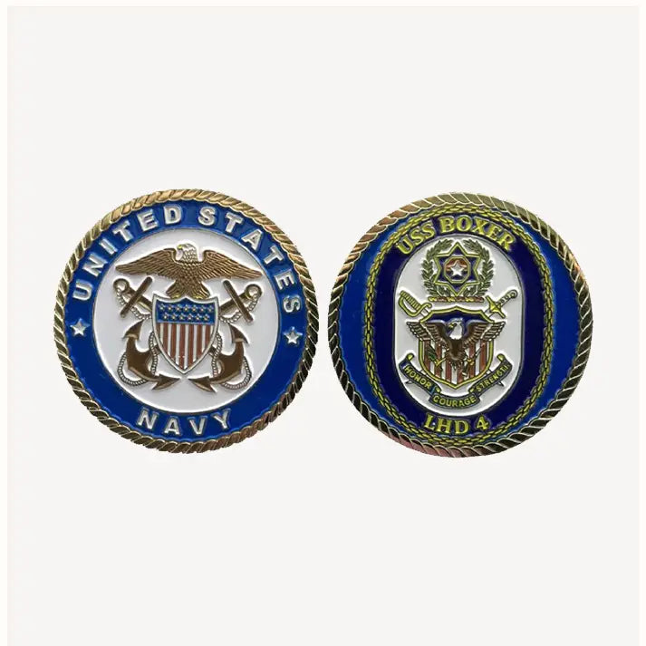USS Boxer LHD 4 Challenge Coin (Officer Version)