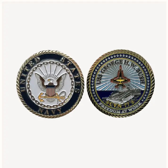 USS George H.W. Bush CVN 77 Challenge Coin (Enlisted Version)
