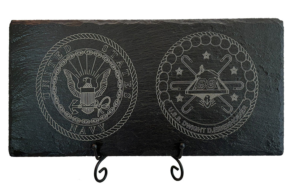 USS Dwight D. Eisenhower CVN-69 Slate Plaque (Enlisted)