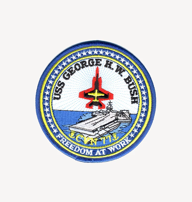 USS George H.W. Bush CVN 77 Iron On Patch