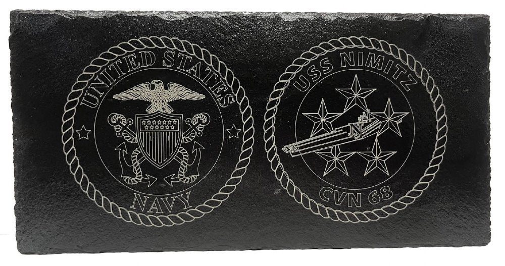 USS Nimitz CVN 68 Slate Plaque (Officer)