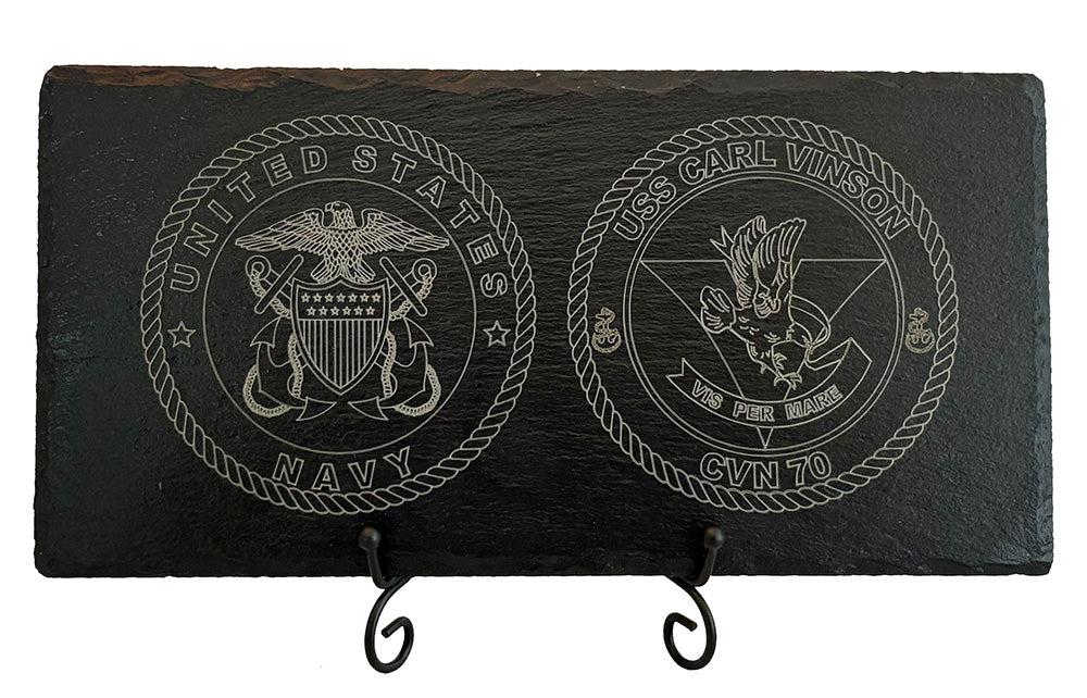 USS Carl Vinson CVN-70 Slate Plaque (Officer)