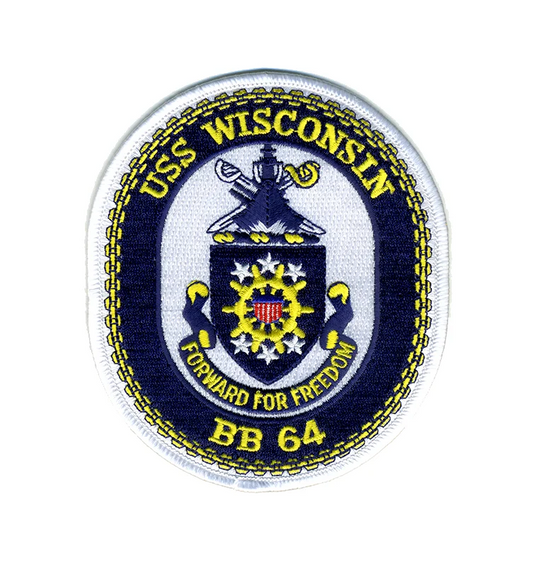 USS Wisconson BB 64 Iron On Patch