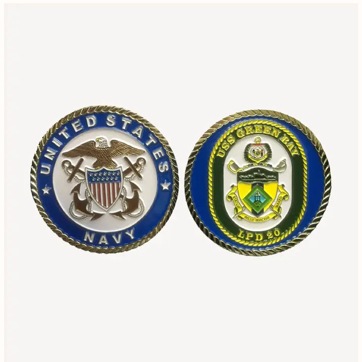USS Green Bay LPD-20 Officer Challenge Coin
