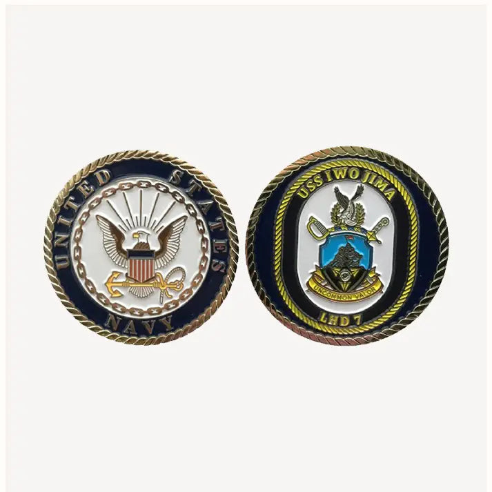 USS Iwo Jima LHD 7 Enlisted Challenge Coin