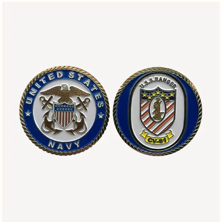 USS Ranger CV-61 Officer Challenge Coin