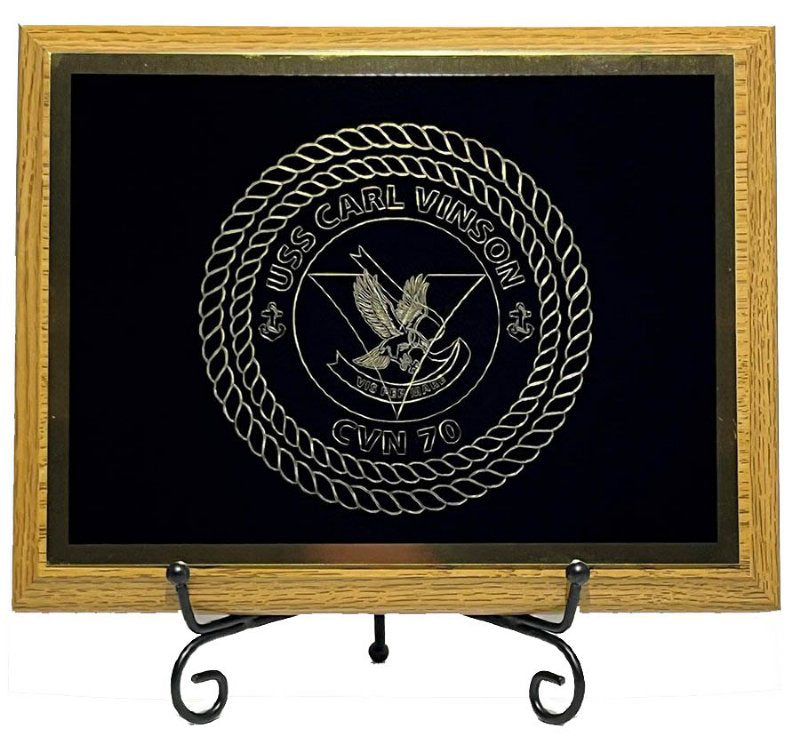 USS Carl Vinson CVN-70 Wooden Plaque