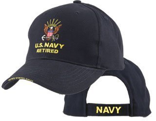 Navy Retired Embroidered Cap