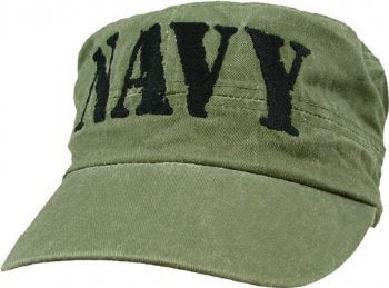 Navy OD Green Flat Top Cap