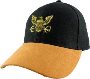 Navy Logo Cap with Suede Visor