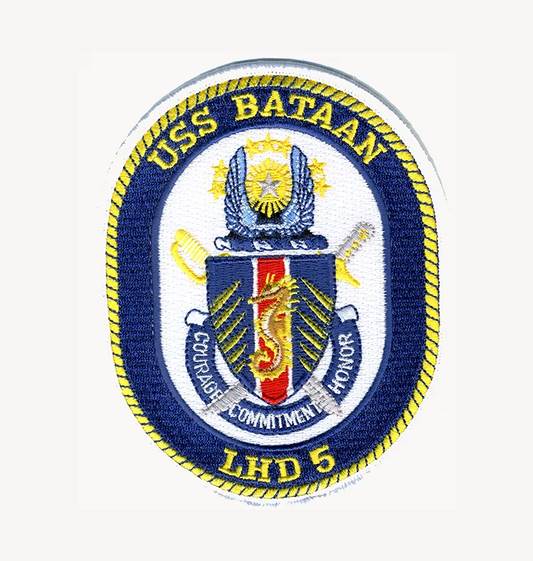 USS Bataan LHD 5 Iron On Patch