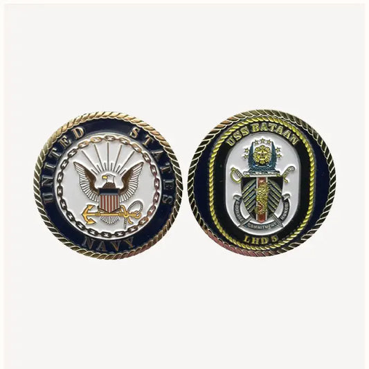 USS Bataan LHD 5  Challenge Coin (Enlisted Version)