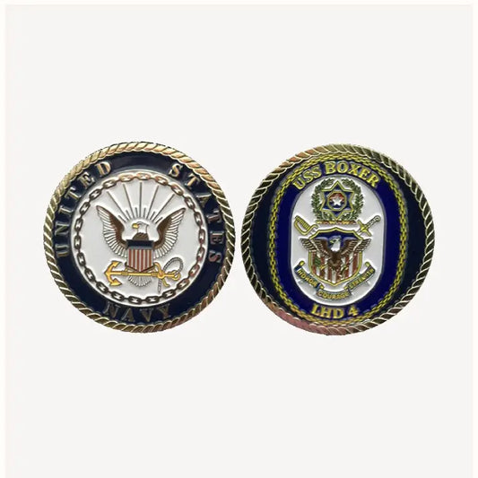 USS Boxer LHD 4 Challenge Coin (Enlisted Version)