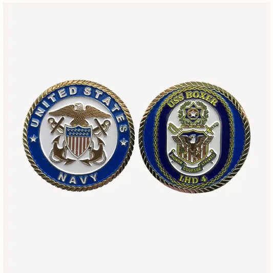 USS Boxer LHD 4 Challenge Coin (Officer Version)