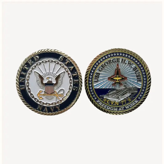 USS George H.W. Bush CVN 77 Challenge Coin (Enlisted Version)