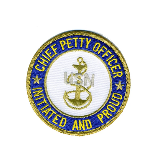Chief Petty Officer Initiated and Proud Iron on Patch