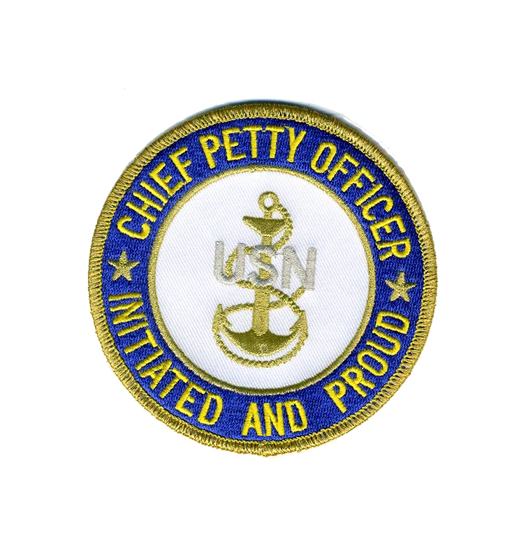 Chief Petty Officer Initiated and Proud Iron on Patch