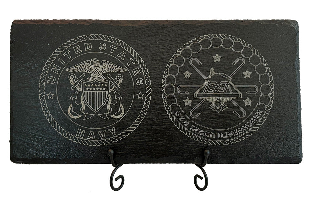USS Dwight D. Eisenhower CVN-69 Slate Plaque (Officer)