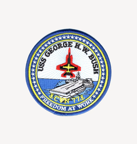 USS George H.W. Bush CVN 77 Iron On Patch