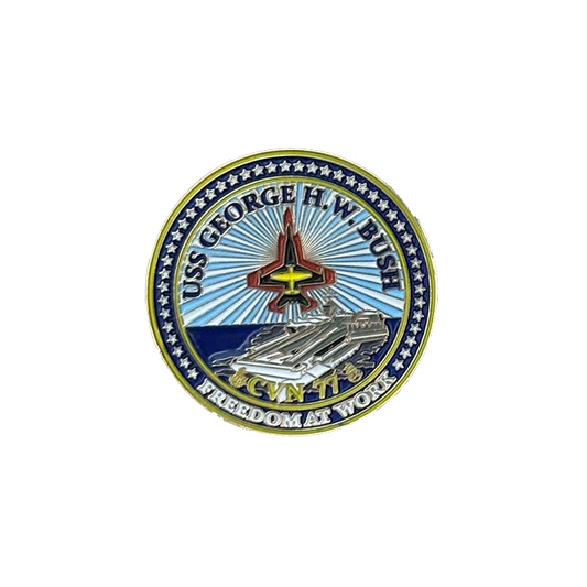 USS George H.W. Bush CVN 77 Pin