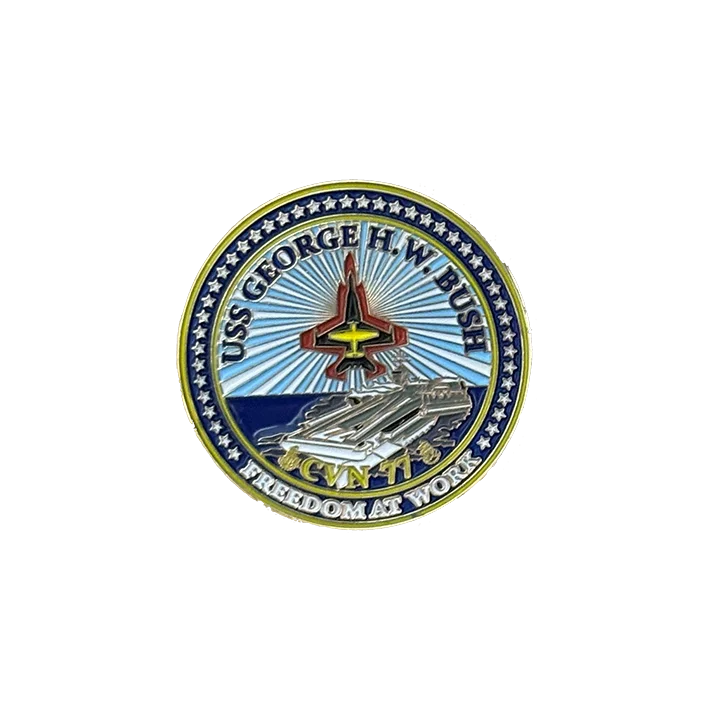USS George H.W. Bush CVN 77 Pin