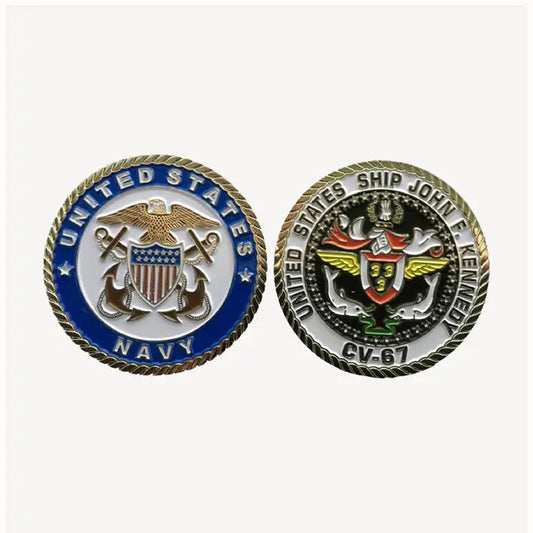 USS John F. Kennedy CV 67 Challenge Coin (Officer Version)