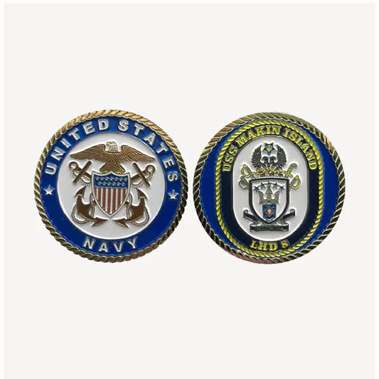 USS Makin Island LHD 8 Officer Challenge Coin