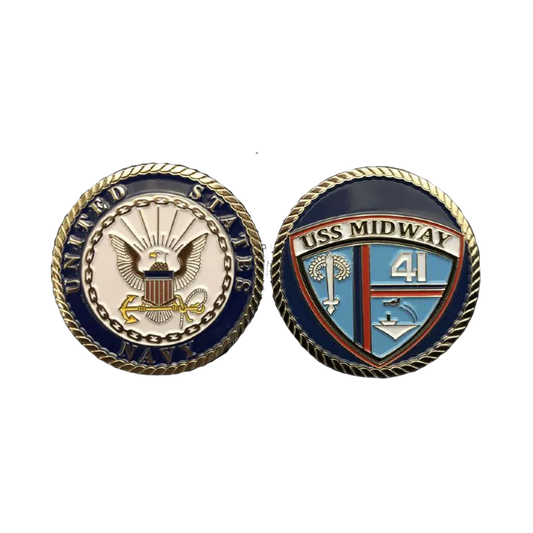 USS Midway CV 41 Challenge Coin (Enlisted Version)
