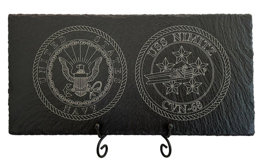 USS Nimitz CVN-68 Slate Plaque (Enlisted)