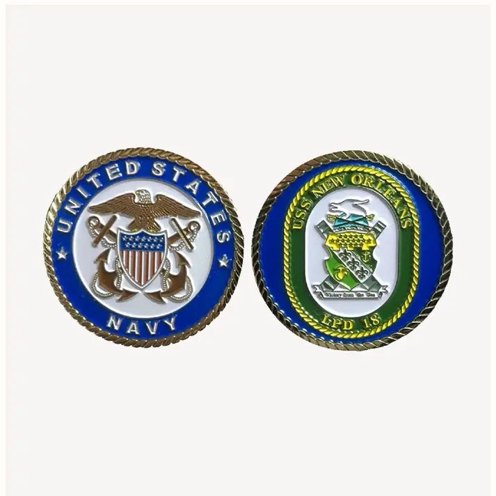 USS New Orleans LPD 18 Challenge Coin (Officer Version)