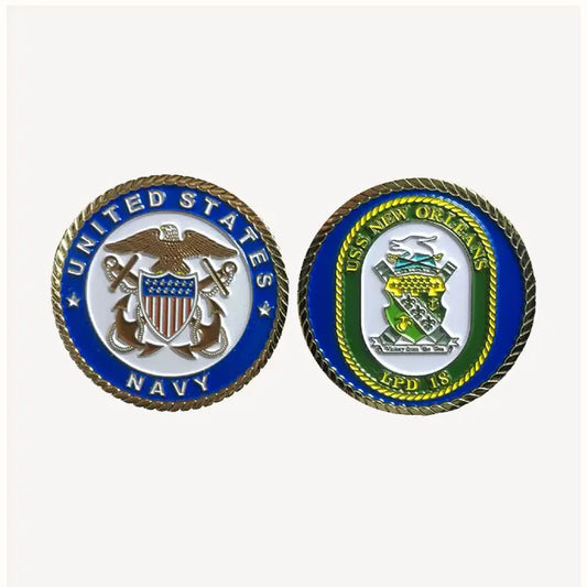 USS New Orleans LPD 18 Challenge Coin (Officer Version)