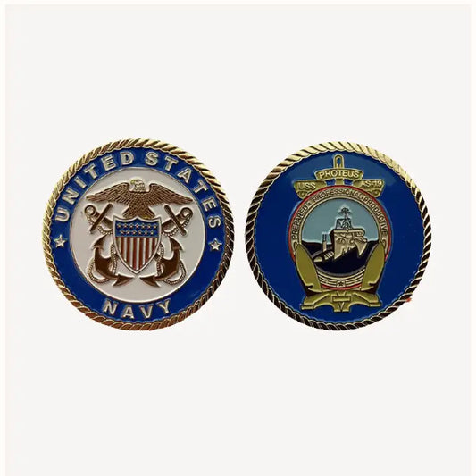 USS Proteus AS 19 Challenge Coin (Officer Version)