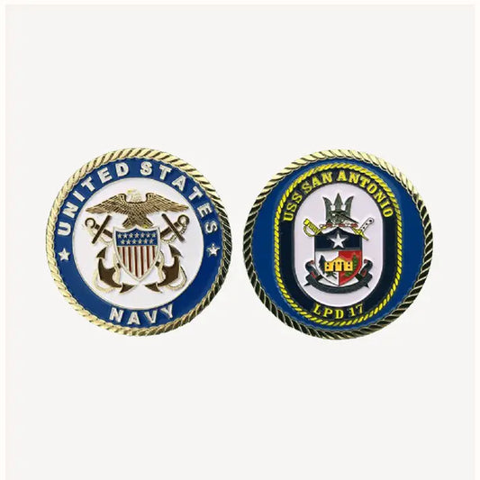 USS San Antonio LPD 17 Challenge Coin (Officer Version)