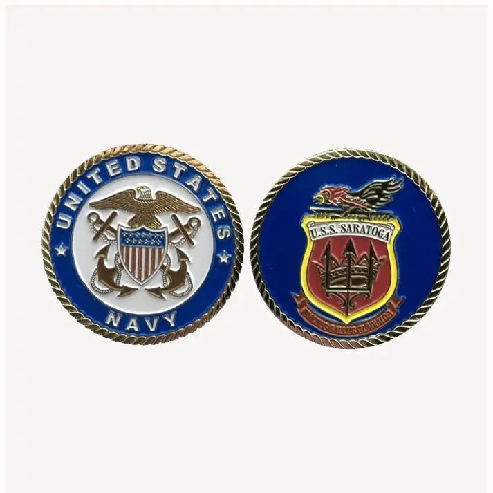 USS Saratoga CV 60 Challenge Coin (Officer Version)