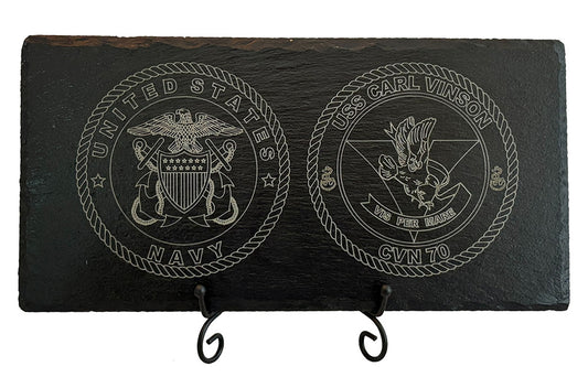 USS Carl Vinson CVN-70 Slate Plaque (Officer)