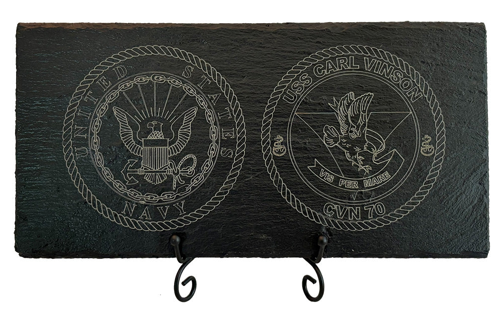 USS Carl Vinson CVN-70 Slate Plaque (Enlisted)