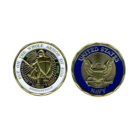 Put on the Whole Armor of God - Navy Challenge Coin