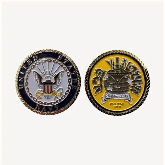 USS Yorktown CV/CVA/CVS 10  Challenge Coin (Enlisted Version)