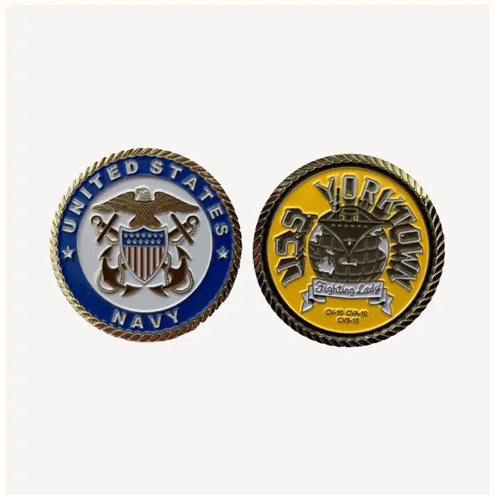 USS Yorktown CV/CVA/CVS 10  Challenge Coin (Officer Version)
