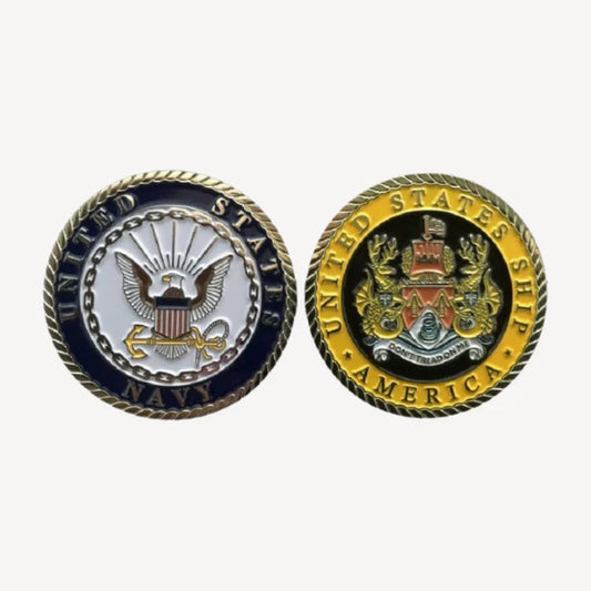 USS Amercia CV 66 Challenge Coin (Enlisted Version)