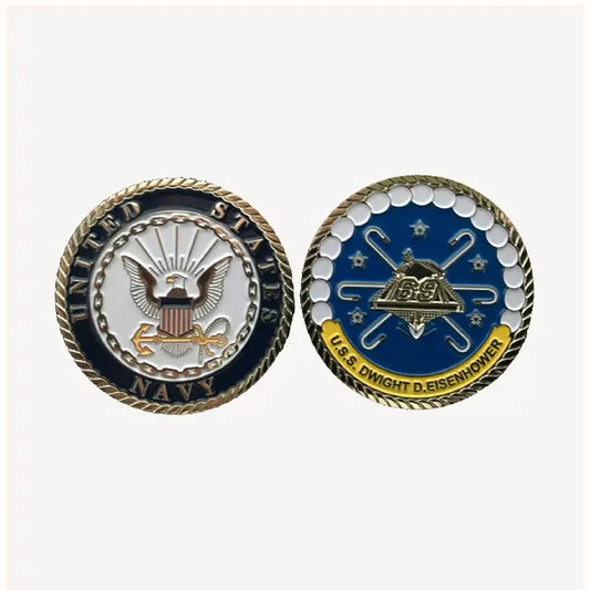USS Dwight D. Eisenhower CVN 69 Challenge Coin (Enlisted Version)
