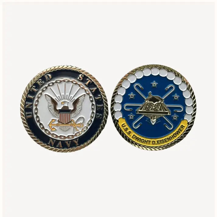 USS Dwight D. Eisenhower CVN 69 Challenge Coin (Enlisted Version)
