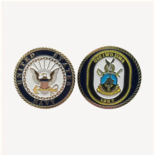 USS Iwo Jima LHD 7 Enlisted Challenge Coin