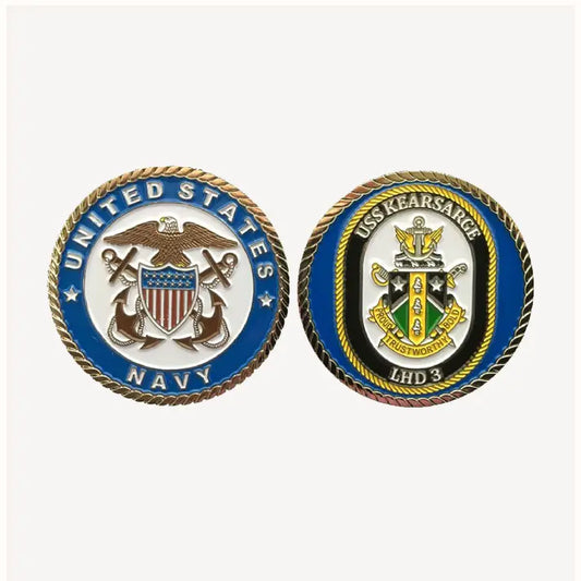 USS Kearsarge LHD 3 Officer Challenge Coin