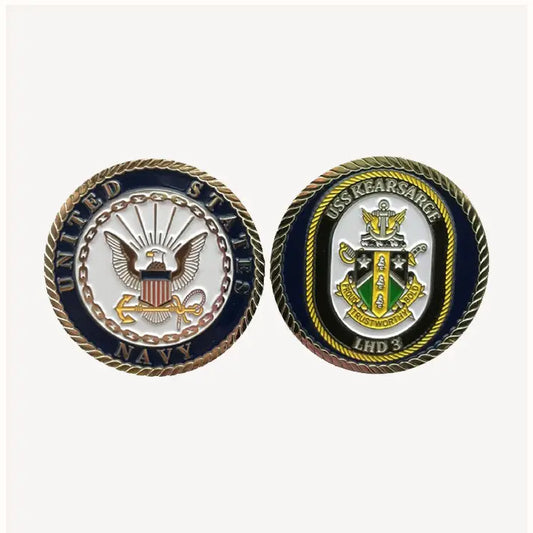 USS Kearsarge LHD 3 Enlisted Challenge Coin