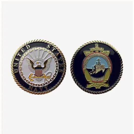 USS Proteus AS 19 Challenge Coin (Enlisted Version)