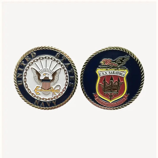 USS Saratoga CV 60 Challenge Coin (Enlisted Version)