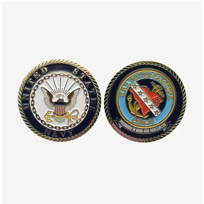 USS South Carolina CGN 37 Challenge Coin (Enlisted Version)