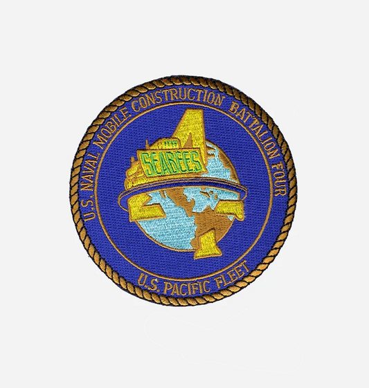 US Naval Mobile Construction Battalion 4 Pacific Fleet Iron on Patch